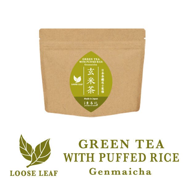 Green tea with puffed rice (Genmaicha) - Loose Leaf 120g lab. - MATCHA STAND MARUNI