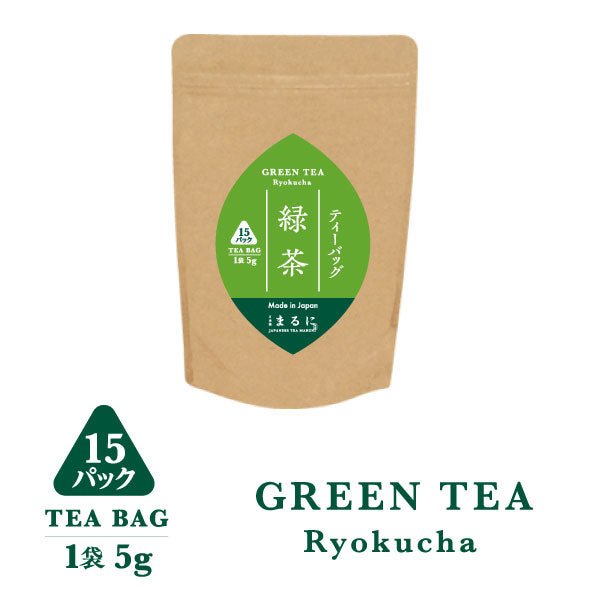 Green tea (Ryokucha) - Tea Bags 5g×15 lab. - MATCHA STAND MARUNI