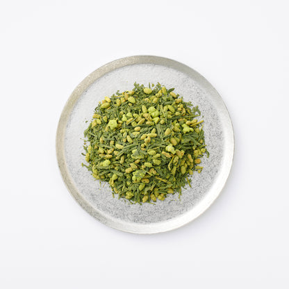 Green tea with puffed rice (Genmaicha) - Loose Leaf 120g lab. - MATCHA STAND MARUNI